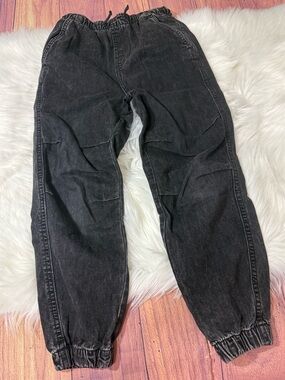 H&M Black Wash Denim Jogger Pants - Boys Size 7